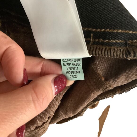 Old Navy Rockstar Super Skinny Jeggings Burnt Umber Size 6 Petite Cotton Blend - Picture 5 of 8